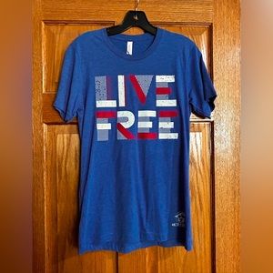 LIVE FREE T-shirt by the Tease Co. Unisex Size Small. Bella+Canvas. NWT.
